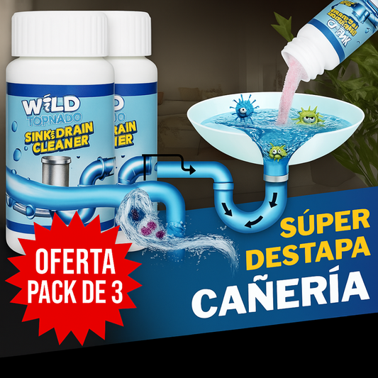 Destapa Cañerías Express 3x1 (110gr c/u) + Envío Gratis